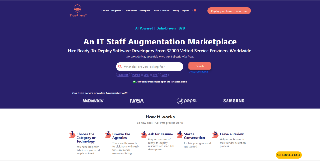                                                                               Truefirms: An Staff Augmentation marketplace